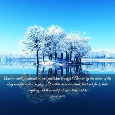 Picture 03 - Jonah 3:7 ASV - And he made proclamation and published through - Bible Verse Picture