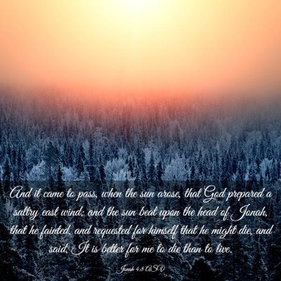 Picture 03 - Jonah 4:8 ASV - And it came to pass, when the sun arose, that God - Bible Verse Picture