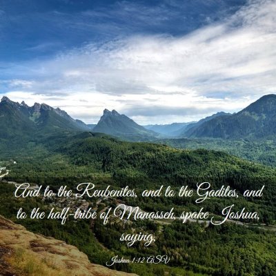 Picture 03 - Joshua 1:12 ASV - And to the Reubenites, and to the Gadites, and to - Bible Verse Picture