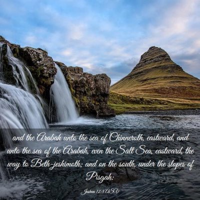 Picture 03 - Joshua 12:3 ASV - and the Arabah unto the sea of Chinneroth, - Bible Verse Picture