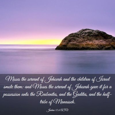 Picture 03 - Joshua 12:6 ASV - Moses the servant of Jehovah and the children of - Bible Verse Picture