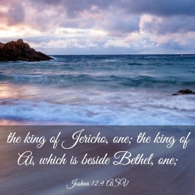 Picture 03 - Joshua 12:9 ASV - the king of Jericho, one; the king of Ai, which - Bible Verse Picture