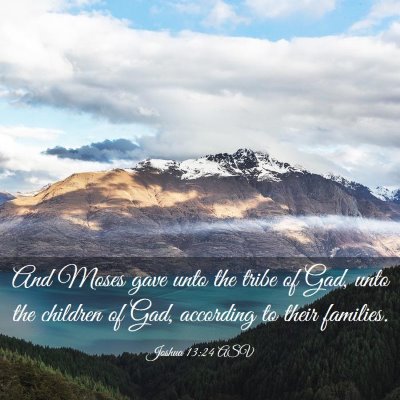 Picture 03 - Joshua 13:24 ASV - And Moses gave unto the tribe of Gad, unto the - Bible Verse Picture