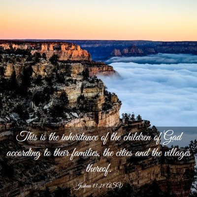 Picture 03 - Joshua 13:28 ASV - This is the inheritance of the children of Gad - Bible Verse Picture