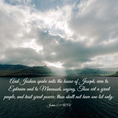 Picture 03 - Joshua 17:17 ASV - And Joshua spake unto the house of Joseph, even - Bible Verse Picture