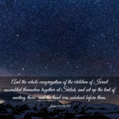 Picture 03 - Joshua 18:1 ASV - And the whole congregation of the children of - Bible Verse Picture