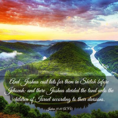 Picture 03 - Joshua 18:10 ASV - And Joshua cast lots for them in Shiloh before - Bible Verse Picture