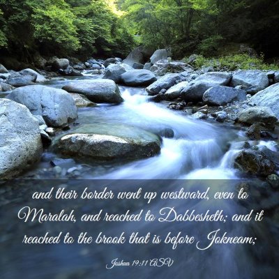 Picture 03 - Joshua 19:11 ASV - and their border went up westward, even to - Bible Verse Picture