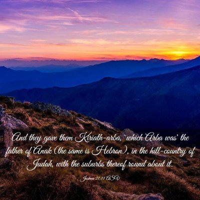 Picture 03 - Joshua 21:11 ASV - And they gave them Kiriath-arba, `which Arba was' - Bible Verse Picture