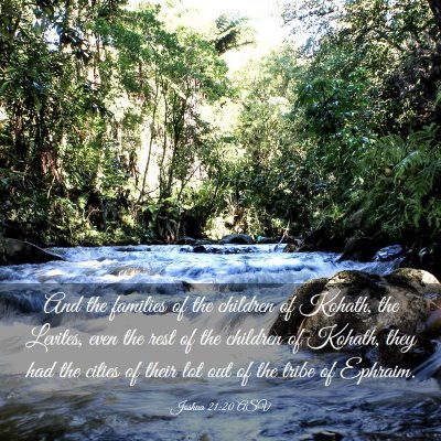 Picture 03 - Joshua 21:20 ASV - And the families of the children of Kohath, the - Bible Verse Picture