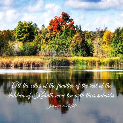 Picture 03 - Joshua 21:26 ASV - All the cities of the families of the rest of the - Bible Verse Picture