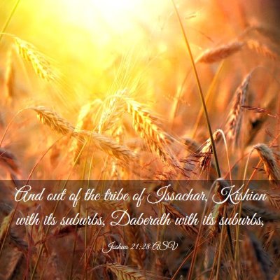 Picture 03 - Joshua 21:28 ASV - And out of the tribe of Issachar, Kishion with - Bible Verse Picture