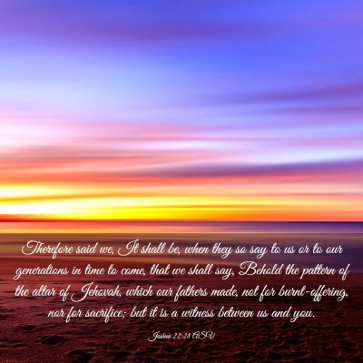 Picture 03 - Joshua 22:28 ASV - Therefore said we, It shall be, when they so say - Bible Verse Picture