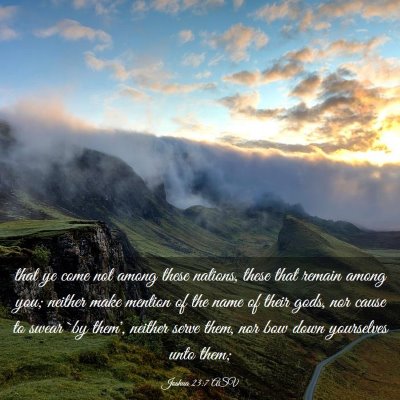 Picture 03 - Joshua 23:7 ASV - that ye come not among these nations, these that - Bible Verse Picture