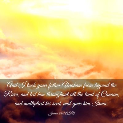 Picture 03 - Joshua 24:3 ASV - And I took your father Abraham from beyond the - Bible Verse Picture
