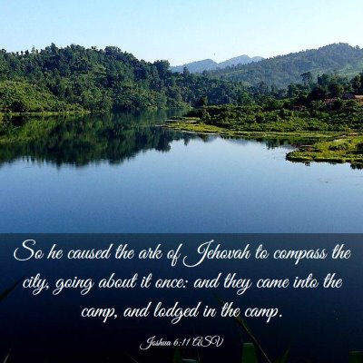 Picture 03 - Joshua 6:11 ASV - So he caused the ark of Jehovah to compass the - Bible Verse Picture