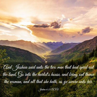 Picture 03 - Joshua 6:22 ASV - And Joshua said unto the two men that had spied - Bible Verse Picture