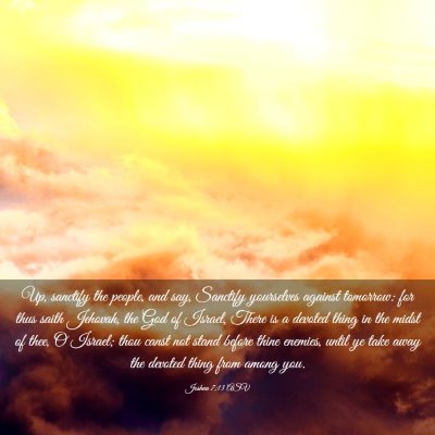 Picture 03 - Joshua 7:13 ASV - Up, sanctify the people, and say, Sanctify - Bible Verse Picture