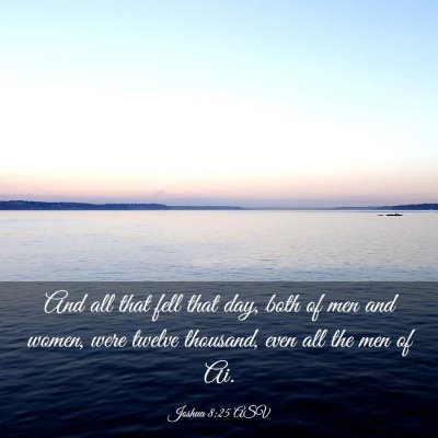 Picture 03 - Joshua 8:25 ASV - And all that fell that day, both of men and - Bible Verse Picture