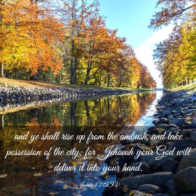 Picture 03 - Joshua 8:7 ASV - and ye shall rise up from the ambush, and take - Bible Verse Picture