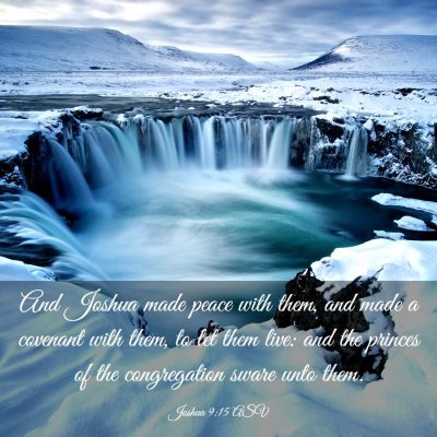 Picture 03 - Joshua 9:15 ASV - And Joshua made peace with them, and made a - Bible Verse Picture