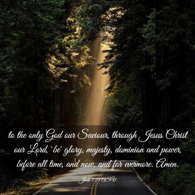 Picture 03 - Jude 1:25 ASV - to the only God our Saviour, through Jesus Christ - Bible Verse Picture