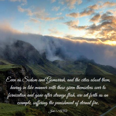 Picture 03 - Jude 1:7 ASV - Even as Sodom and Gomorrah, and the cities about - Bible Verse Picture