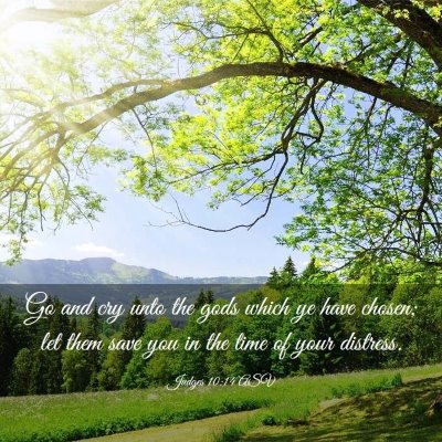 Picture 03 - Judges 10:14 ASV - Go and cry unto the gods which ye have chosen; - Bible Verse Picture