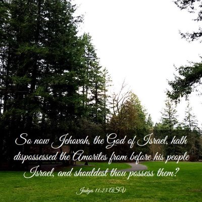 Picture 03 - Judges 11:23 ASV - So now Jehovah, the God of Israel, hath - Bible Verse Picture