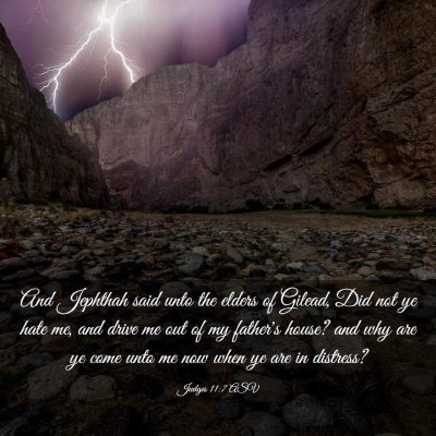 Picture 03 - Judges 11:7 ASV - And Jephthah said unto the elders of Gilead, Did - Bible Verse Picture