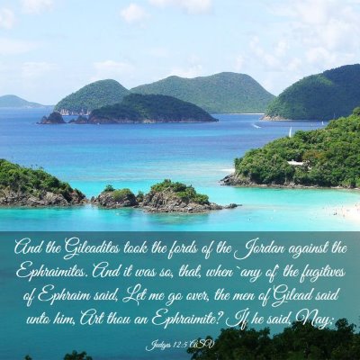 Picture 03 - Judges 12:5 ASV - And the Gileadites took the fords of the Jordan - Bible Verse Picture