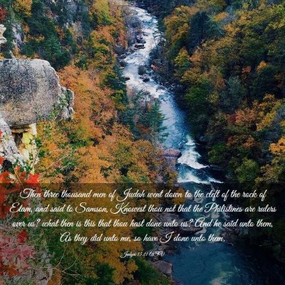 Picture 03 - Judges 15:11 ASV - Then three thousand men of Judah went down to the - Bible Verse Picture