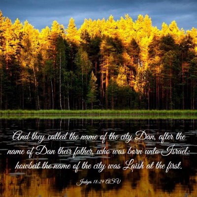 Picture 03 - Judges 18:29 ASV - And they called the name of the city Dan, after - Bible Verse Picture