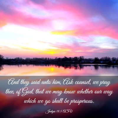 Picture 03 - Judges 18:5 ASV - And they said unto him, Ask counsel, we pray - Bible Verse Picture