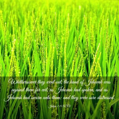 Picture 03 - Judges 2:15 ASV - Whithersoever they went out, the hand of Jehovah - Bible Verse Picture