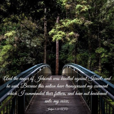 Picture 03 - Judges 2:20 ASV - And the anger of Jehovah was kindled against - Bible Verse Picture