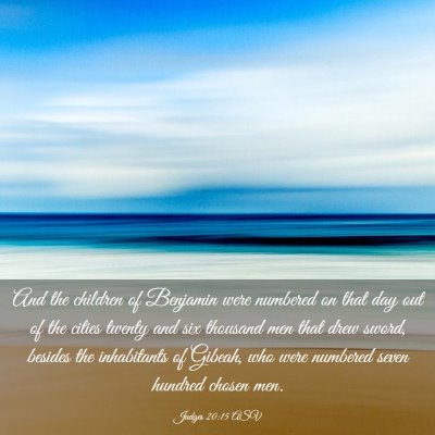 Picture 03 - Judges 20:15 ASV - And the children of Benjamin were numbered on - Bible Verse Picture