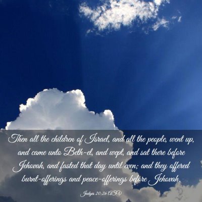 Picture 03 - Judges 20:26 ASV - Then all the children of Israel, and all the - Bible Verse Picture