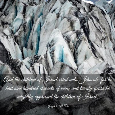 Picture 03 - Judges 4:3 ASV - And the children of Israel cried unto Jehovah: - Bible Verse Picture