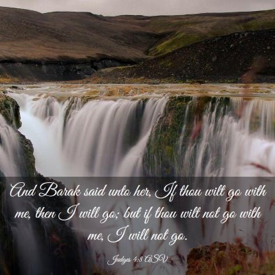 Picture 03 - Judges 4:8 ASV - And Barak said unto her, If thou wilt go with me, - Bible Verse Picture