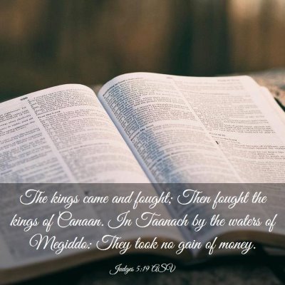 Picture 03 - Judges 5:19 ASV - The kings came and fought; Then fought the kings - Bible Verse Picture