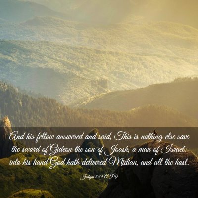 Picture 03 - Judges 7:14 ASV - And his fellow answered and said, This is nothing - Bible Verse Picture