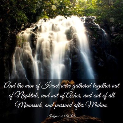 Picture 03 - Judges 7:23 ASV - And the men of Israel were gathered together out - Bible Verse Picture