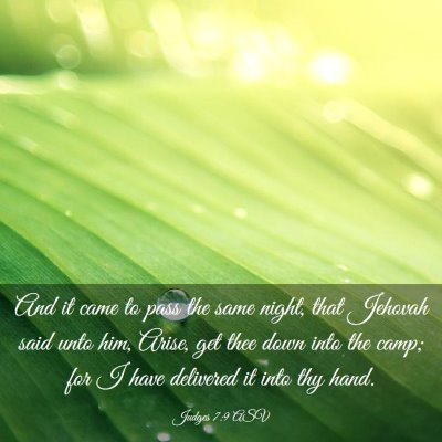 Picture 03 - Judges 7:9 ASV - And it came to pass the same night, that Jehovah - Bible Verse Picture