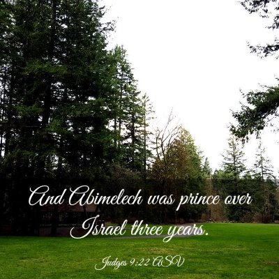 Picture 03 - Judges 9:22 ASV - And Abimelech was prince over Israel three - Bible Verse Picture