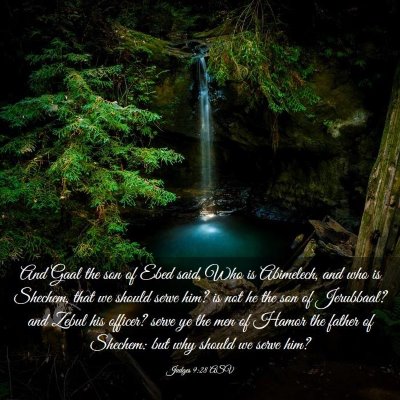 Picture 03 - Judges 9:28 ASV - And Gaal the son of Ebed said, Who is Abimelech, - Bible Verse Picture