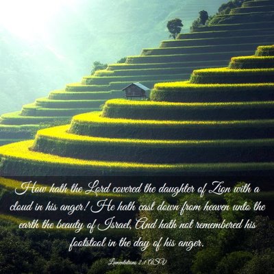 Picture 03 - Lamentations 2:1 ASV - How hath the Lord covered the daughter of Zion - Bible Verse Picture