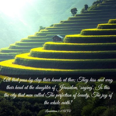 Picture 03 - Lamentations 2:15 ASV - All that pass by clap their hands at thee; They - Bible Verse Picture