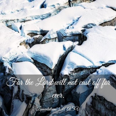 Picture 03 - Lamentations 3:31 ASV - For the Lord will not cast off for - Bible Verse Picture