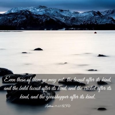 Picture 03 - Leviticus 11:22 ASV - Even these of them ye may eat: the locust after - Bible Verse Picture